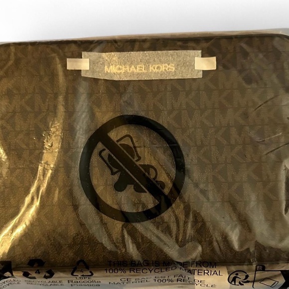 Michael Kors Handbags - Michael Kors Jet Set Large Crossbody Bag Brown MK Logo NWT
